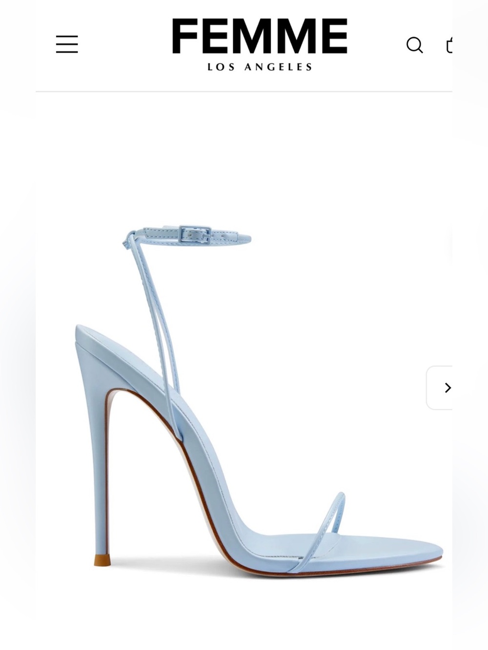 La Femme Light Blue Denim Strappy Pointed Toe Stiletto Heels